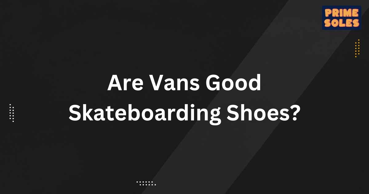 Are Vans Good Skateboarding Shoes