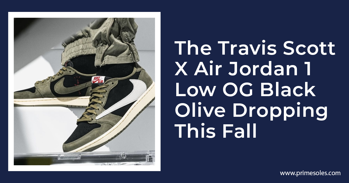 ravis Scott X Air Jordan 1 Low OG Black Olive