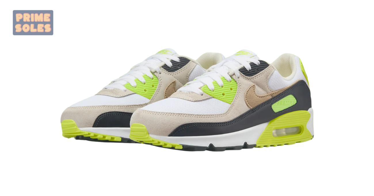 Nike Air Max 90 Cyber Yellow and Orewood Brown
