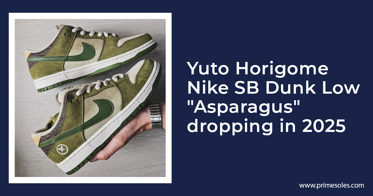 Yuto Horigome Nike SB Dunk Low Asparagus dropping in 2025
